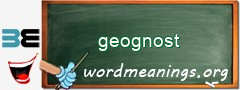 WordMeaning blackboard for geognost